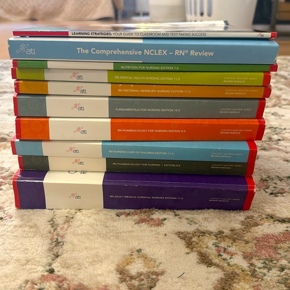 Complete sent of ATI Nursing books lightly used. Offers Encouraged